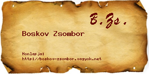 Boskov Zsombor névjegykártya